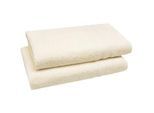 2er Set Saunatücher 70x180 cm Baumwolle 450 g/qm beige