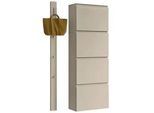 Moderano Garderobe , Taupe , Glas, Holzwerkstoff , 2-teilig , 90x185x33 cm , Garderobe, Garderoben-Sets & Serien