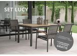 Stern Lucy-Set 3 Stühle mit Tisch 160x90 cm + 1 Stuhl mit. Kissen gratis