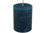 Ambia Home Stumpenkerze , Petrol , Naturmaterialien , rund , 9 cm , ohne Palmöl , Dekoration, Kerzen & Kerzenhalter, Stumpenkerzen