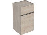 Geberit Renova Plan Seitenschrank 501921001 39x70x36cm, 1 Tür, 1 Schublade, nussbaum hell, Folie strukturiert