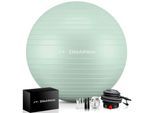 EliteAthlete® Gymnastikball Sitzball Büro ergonomisch mit Anti Burst System - Fitness Yoga Pilates Schwangerschaft - Schwangerschaftsball Fitnessball Yogaball - Yoga Ball inkl. Luftpumpe - Mint 75cm