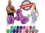 Miweba Sports Gymnastikhanteln 2er-Set NKH100, bodenschonend, 0,5-10 kg, Anti-Rutsch-Oberfläche (Pink, 2x 5,0 Kg)