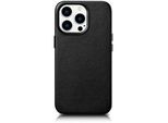 Étui en cuir naturel pour iPhone 14 Pro Max MagSafe Case Leather, noir