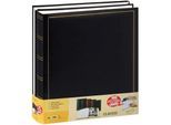 Lot de 2 albums photo traditionnels Jumbo 100 pages pour 500 photos 10x15 cm Noir Soit 1000 Photos