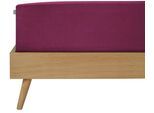 Spannbettlaken SCHIESSER "Jessi aus 100% Baumwolle", lila (beere), B:180cm L:200cm, Jersey, Obermaterial: 100% Baumwolle, Bettlaken, Spannbettlaken, für Matratzen bis zu 22 cm Höhe, MADE IN GREEN by OEKO-TEX