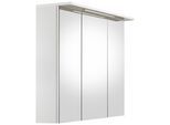 Spiegelschrank SCHILDMEYER "Profil 16", weiß, B:100,5cm H:72,5cm T:24cm, Schränke, Spiegelschrank, Breite 100 cm, 3-türig, LED-Beleuchtung, Schalter-/Steckdosenbox