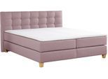 Boxspringbett HOME AFFAIRE "Moulay", lila (flieder), B:194cm L:231cm, Komplettbetten, Boxspringbett, inkl. Topper, in Überlänge 220 cm, 3 Härtegrade, auch in H4