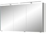 Spiegelschrank SAPHIR "Serie 7045 Badezimmer-Spiegelschrank inkl. LED-Beleuchtung, 3 Türen", weiß (weiß glanz), B:133,2cm H:70,3cm T:17cm, Holzwerkstoff, Schränke, Spiegelschrank, Badschrank 133,2 cm breit, inkl. LEDplus Schalter und Türdämpfer