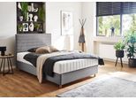 Stauraumbett "Josie", grau, B:123cm H:107cm L:212cm, ATLANTIC HOME COLLECTION, Betten, Stauraumbett, mit Taschen-Federkernmatratze und Bettkasten