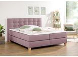 Boxspringbett HOME AFFAIRE "Moulay", lila (flieder), B:174cm L:211cm, Komplettbetten, Boxspringbett, inkl. Topper, in 3 Härtegraden, TFK auch in Härtegrad 4