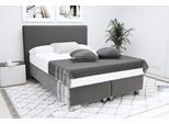 Boxspringbett "Sven", grau (anthrazit), L:210cm, 100% Polyester;Polsterwatte: 100% Polyester, WESTFALIA SCHLAFKOMFORT, Komplettbetten, Boxspringbett, inkl. Zierkissen, wahlweise mit und ohne Kaltschaum-Topper