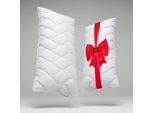 John Cotton Microfaserkissen »2für1, Kopfkissen, ein Kissen gratis, 40x80 cm, 80x80cm«, Füllung: 100% Polyester, Bezug:...
