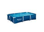 Bestway® Steel Pro™ Frame Pool Set mit Filterpumpe 300 x 201 x 66 cm, dunkelblau, eckig