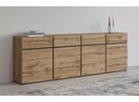 INOSIGN Sideboard »Cross,Breite 225 cm, moderne grifflose Kommode,4 Türen/4 Schubkästen«, Schubladenschrank mit viel Stauraum, Einlegeböden verstellbar