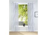 my home Schiebegardine »Dimona«, (2 St.), 2er-Set, Fertiggardine, inkl. Beschwerungsstange, Wellen