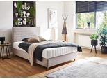Stauraumbett "Josie", grau (taupe), B:103cm H:107cm L:212cm, ATLANTIC HOME COLLECTION, Betten, Stauraumbett, mit Taschen-Federkernmatratze und Bettkasten
