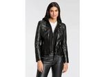 Gipsy Bikerjacke »GWNinica OT«, mit Kapuze, mit Stepp- und Nieten-Details Gipsy black S