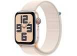 Smartwatch APPLE "Watch SE GPS Aluminium 44 mm + Cellular One-Size" Smartwatches beige (polarstern) Fitness-Tracker Sport Loop