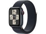 Smartwatch APPLE "Watch SE GPS 40 mm Aluminium + Cellular M/L" Smartwatches blau (midnight) Fitness-Tracker Sport Loop