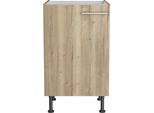 Spülenschrank OPTIFIT "Klara", braun (wildeiche), B:50cm H:87cm T:58,4cm, Spanplatte, Schränke, Spülenschrank, Breite 50 cm