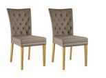 Home affaire 4-Fussstuhl »Colorado«, (Set), 2 St., Microfaser, bequeme Polsterung, Gestell Massivholz wenge oder eiche natur