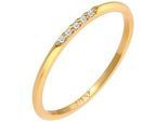 Elli DIAMONDS - Bandring Diamanten Elegant Fein (0.025 ct)375 Gold Ringe Damen