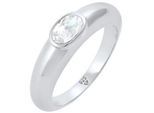 Elli - Bandring Zirkonia Oval Solitär 925 Sterling Silber Ringe Damen