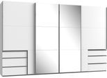 Schwebetürenschrank WIMEX "Level by fresh to go", weiß, B:350cm H:216cm T:65cm, Schränke, Schwebetürenschrank, mit Synchronöffnung