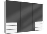 Schwebetürenschrank WIMEX "Level by fresh to go", weiß (weiß, grauglas), B:300cm H:216cm T:65cm, Schränke, Schwebetürenschrank, mit Glastüren