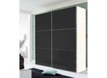 Schwebetürenschrank WIMEX "Level by fresh to go", weiß (weiß, grauglas), B:250cm H:216cm T:65cm, Schränke, Schwebetürenschrank, mit Glastüren