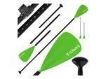 24MOVE® Paddel Einzelpaddel Stechpaddel für SUP Stand Up Board, Kajak, Leicht aus Aluminium 210cm, verstellbar grün