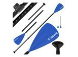 24MOVE® Paddel Einzelpaddel Stechpaddel für SUP Stand Up Board, Kajak, Leicht aus Aluminium 210cm, verstellbar blau
