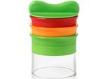 Spiralschneider OXO GOOD GRIPS "950168", bunt (grün, rot und orange), Zerkleinerer, Spiralschneider, mit 3 Klingen