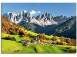 Artland Wandbild »Alpen Berge Santa Maddalena«, Berge & Alpenbilder, (1 St.), als Alubild, Outdoorbild, Leinwandbild, Poster in verschied. Grössen