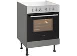 Herdumbauschrank OPTIFIT "Elga", grau (basaltgrau, basaltgrau), B:60cm H:87cm T:58,4cm, Holzwerkstoff, Schränke, Herdumbauschrank, mit höhenverstellbaren Füssen, Breite 60 cm