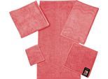 ROSS Waschhandschuh »Cashmere feeling«, (6 St.), mit Wellen-Bordüre