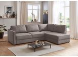 Schlafsofa "Chill", grau, B:250cm H:86cm T:200cm, 100% Polyester, ATLANTIC HOME COLLECTION, Sofas, Schlafsofa, Ecksofa mit Bettfunktion und Bettkasten