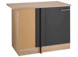 Eckunterschrank OPTIFIT "Kalmar", grau (anthrazit), B:100cm H:85cm T:60cm, Schränke, Eckunterschrank, Planungsmaß 110 x 60 cm