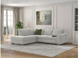 Ecksofa SIT & MORE "Dundee L-Form", silber, B:263cm H:86cm T:219cm, Sofas, Ecksofa, mit Federkern und Edelstahlfüßen, wahlweise mit Kopfteilverstellung