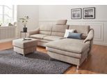 Ecksofa SIT & MORE "Cardoso L-Form", beige, B:264cm H:90cm T:162cm, Luxus-Microfaser 2 (100% Polyester);Luxus-Microfaser ALTARA NUBUCK (100% Polyester);Luxus-Microfaser 1 (100% Polyester), Sofas, Ecksofa, mit Federkern, wahlweise mit Bettfunktion