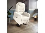 TV-Sessel SIT & MORE "Morten", beige (creme), B:76cm H:115cm T:78cm, NaturLEDER (echtes Rindsleder);Luxus-Microfaser (100% Polyester);Luxus-Kunstleder, Sessel, Fernsehsessel, in Größe L, wahlweise mit Motor und Aufstehhilfe