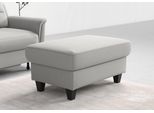 Stauraumhocker SIT & MORE "Farö", silber, B:92cm H:47cm T:61cm, Hocker, mit Stauraum und Federkern und wengefarbenen Füßen