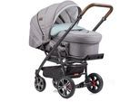 Kombi-Kinderwagen GESSLEIN "F4 Air+, schwarz/tabak, hellgrau meliert/Stern grau/mintgrün meliert" grün (schwarz, tabak, hellgrau meliert, stern grau, mintgrün meliert) Baby Kinderwagen mit Tragetasche C2 Compact; Design & Handarbeit aus Deutschland