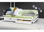Funktionsbett LÜTTENHÜTT ""TORGNY " mit 2 Schubladen", weiß, B:97cm H:50cm L:205cm, Daybetten, mit zwei Schlafplätzen