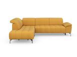 Ecksofa SIT & MORE "Cool L-Form", gelb (senf), B:272cm H:79cm T:220cm, Sofas, Ecksofa, wahlweise mit Kopfteilverstellung und Vorziehsitz, motorisch