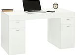 Schreibtisch INOSIGN "Sliding" Tische Gr. B/H/T: 130 cm x 75 cm x 60 cm, weiß (weiß larice, larice) Schreibtische Tischplatte ausziehbar