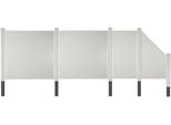 Sichtschutzelement TETZNER & JENTZSCH "LAREDO 1", weiß, H:180cm, Aluminium, Polyvinylchlorid (PVC), Zaunelemente, Nie wieder streichen. Weiße PVC-Kunststoffzäune