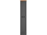 Apothekerschrank KOCHSTATION "KS-Lana", grau (matt grau, wotaneiche), B:30cm H:166cm T:60cm, Holzwerkstoff, MDF, Schränke, Apothekerschrank, Breite 30 cm