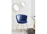 SalesFever Polsterstuhl, (Set), 2 St., Samt, Muschel-Design
